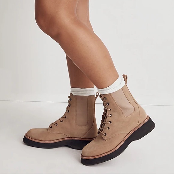 The Helen Platform Chelsea Boot in Suede size 8 - Picture 3 of 7